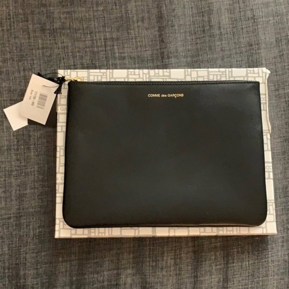 Comme des Garcons | Bags | Black Leather Large Comme Des Garcons Pouch Bag  | Poshmark